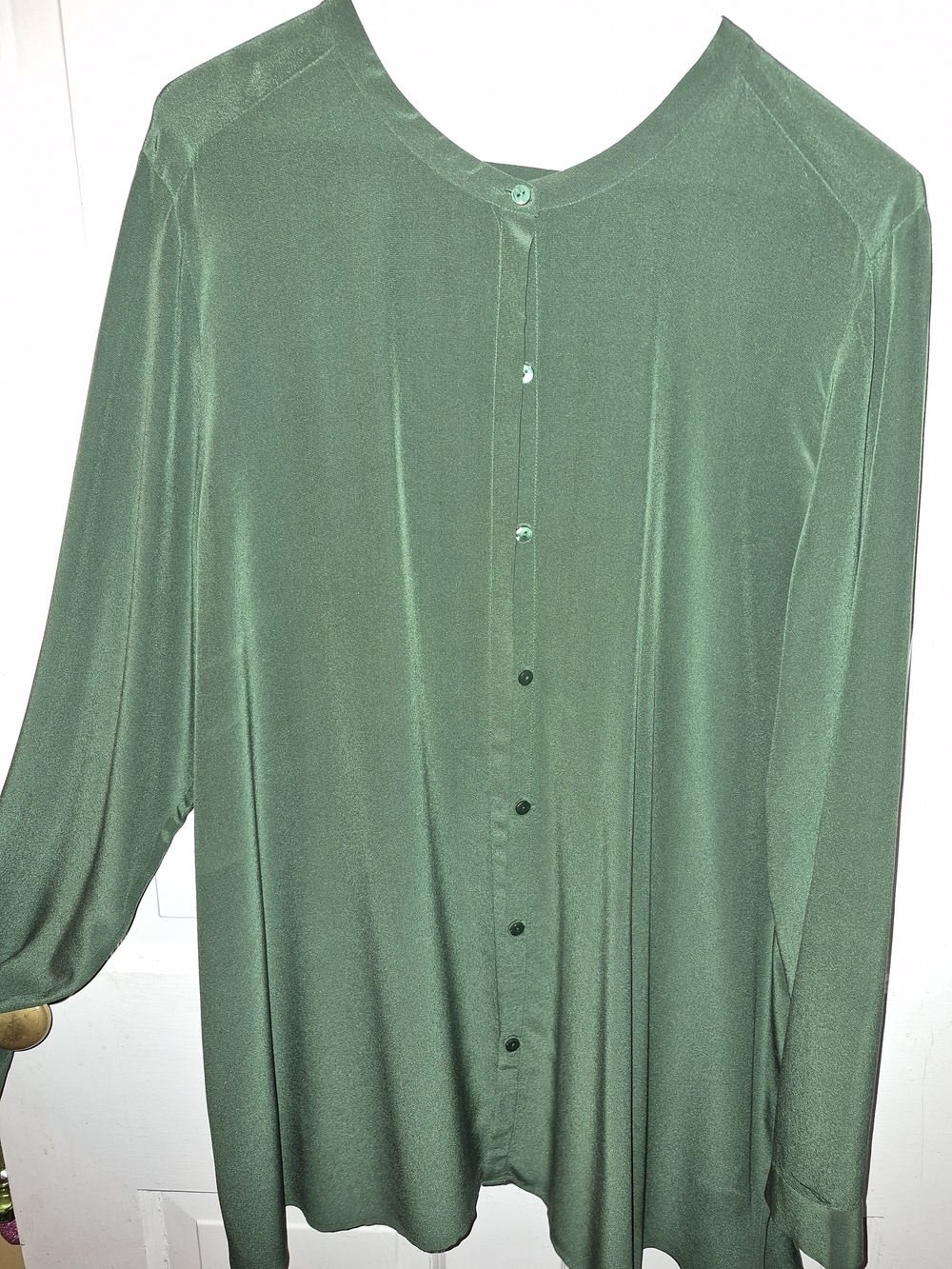 Eileen Fisher Deep Green Blouse